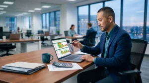 13-week cash flow forecast reviewed by a small business owner