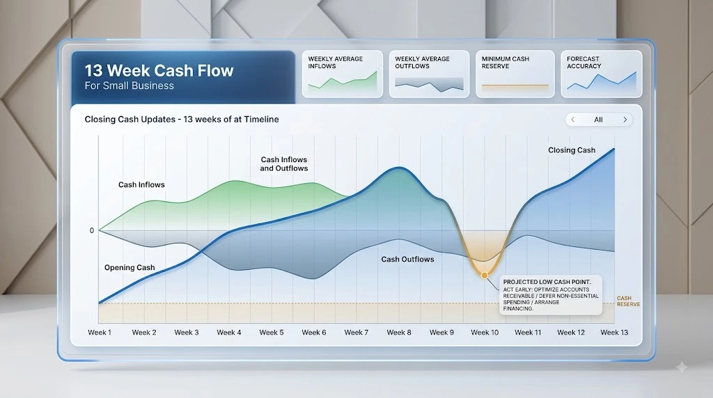13-week cash flow forecast for a small business