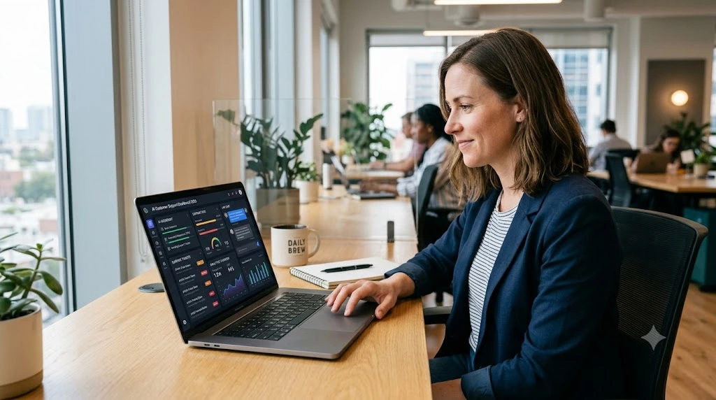 AI customer support software helping a small business manage customer queries