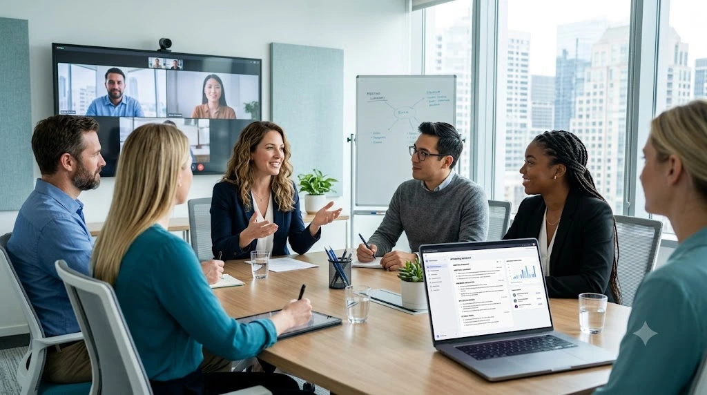 Best AI meeting note taker for small teams generating meeting summaries and action items