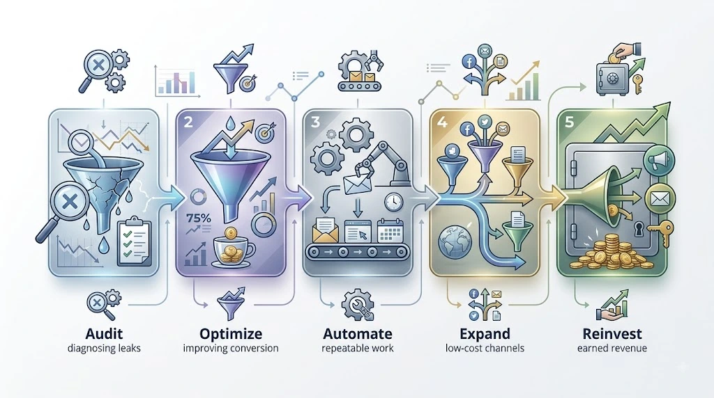 
five-step sales scaling framework for small businesses