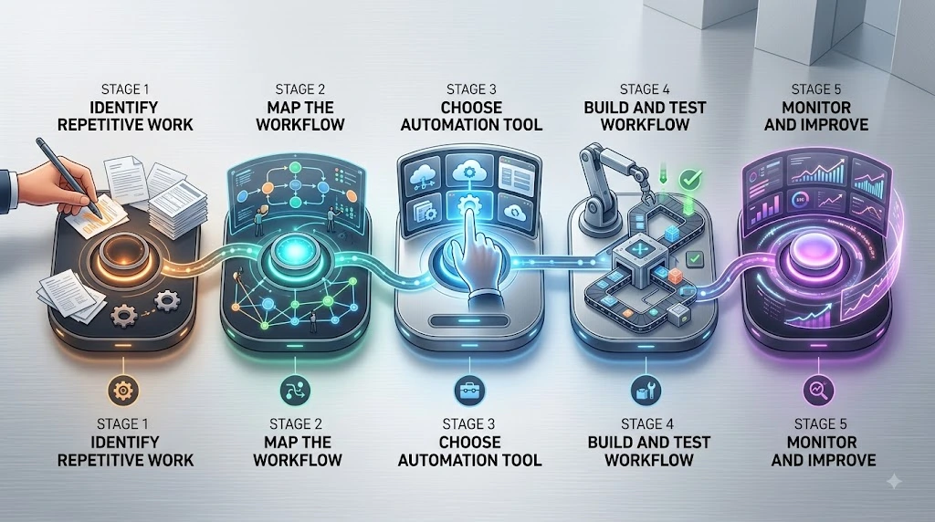 Five-step process for starting business automation