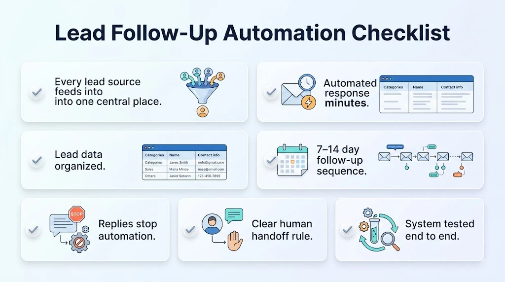 Lead follow-up automation readiness checklist for small businesses