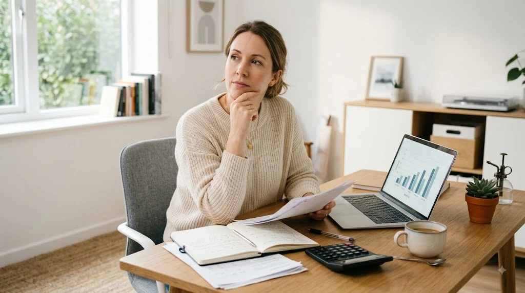 How to scale a small business without increasing costs—owner planning strategy at desk