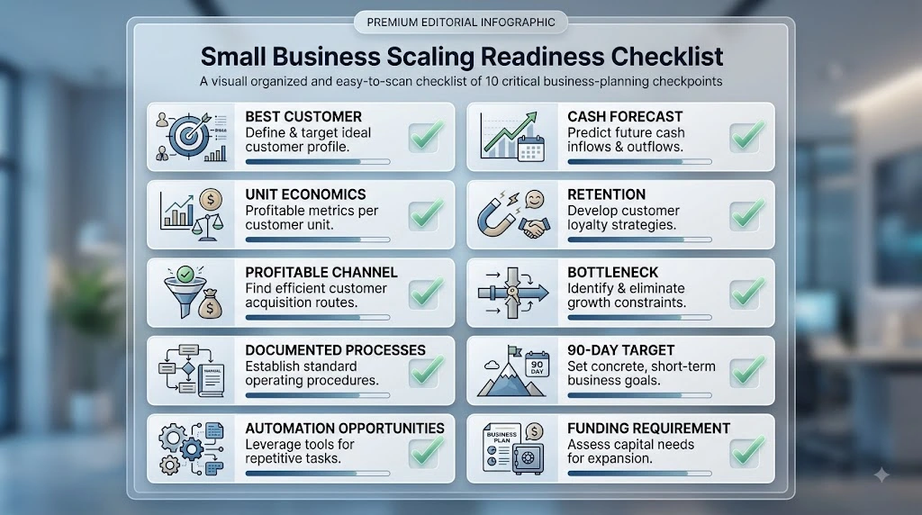 Small business scaling readiness checklist for sustainable growth