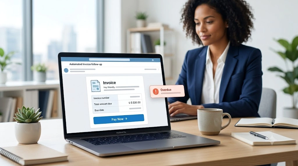 Automated invoice follow-up email for a small business