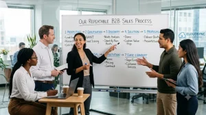 Repeatable B2B sales process for a small business
