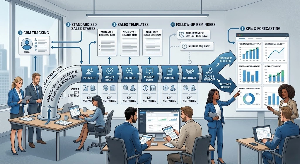 Repeatable sales system for small business growth
